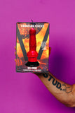 Creature Cocks Hell-Hound Canine Penis Silicone Dildo 7.5in - Red/Black