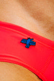 KEITH HARING BAT DOG PIN - BLUE