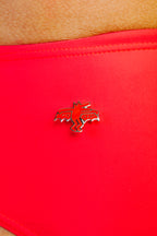 KEITH HARING BAT DOG PIN - RED