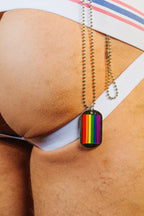 RAINBOW ID TAG Necklace