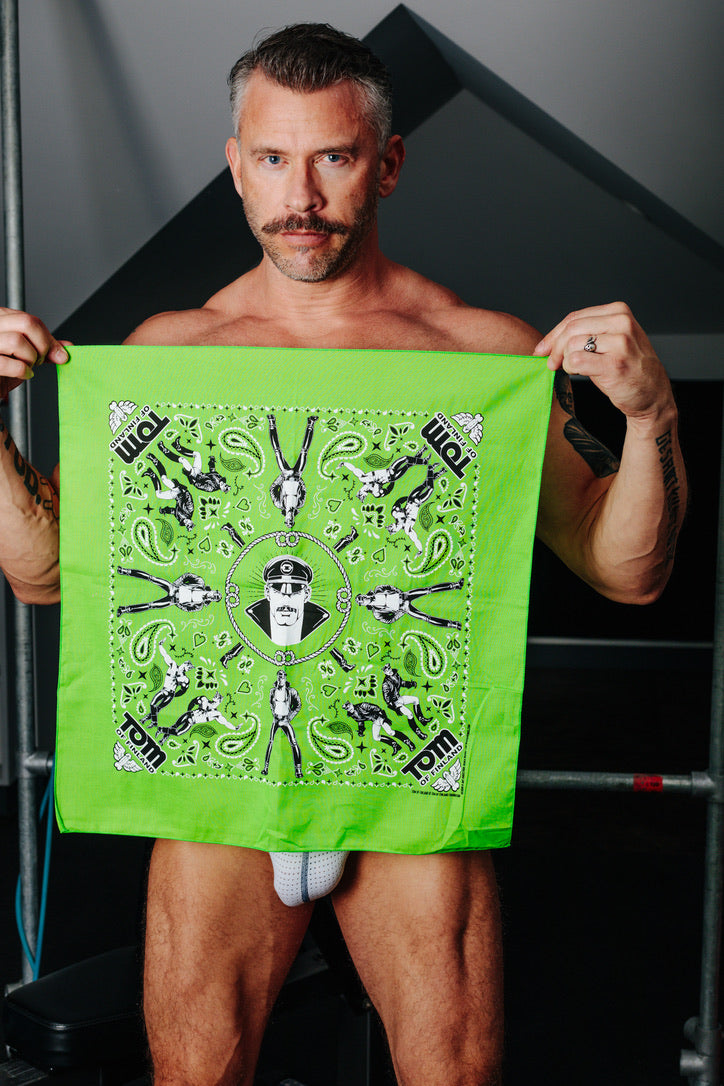 Tom of Finland Bandana by Peachy Kings Green