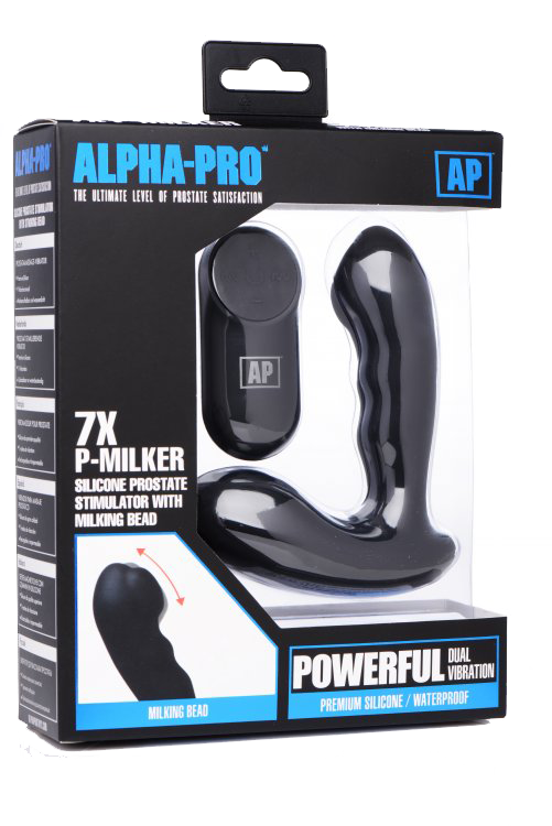 ALPHA PRO 7X P-MILKER Silicone Prostate Stimulator with Milking Bead