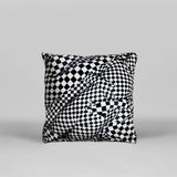 OLAF BREUNING, BLACK AND WHITE PEOPLE PATTERN (2019) Art Pillow for Henzel Studio