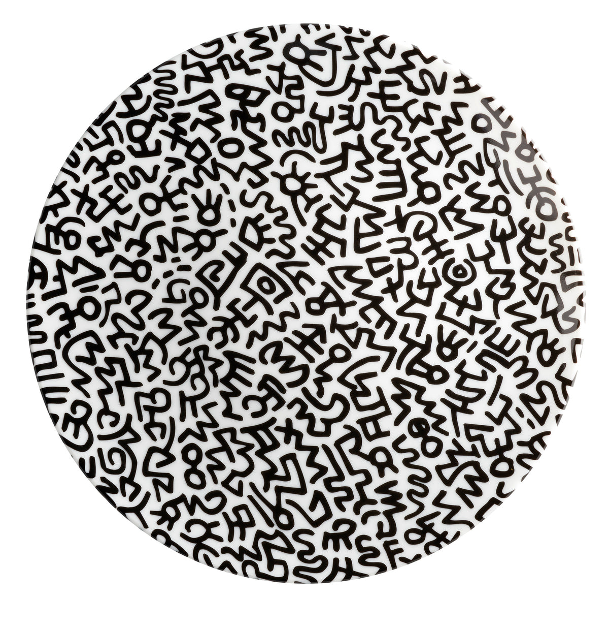 Keith Haring PORCELAIN PLATE BLACK "PATTERN COLLECTION"