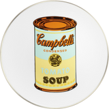 ANDY WARHOL PORCELAIN PLATE -  CAMPBELL - BLUE/YELLOW