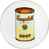 ANDY WARHOL PORCELAIN PLATE -  CAMPBELL - BLUE/YELLOW