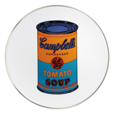 ANDY WARHOL PORCELAIN PLATE -  CAMPBELL - ORANGE/BLUE