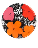 ANDY WARHOL PORCELAIN PLATE - FLOWERS - Red / Pink