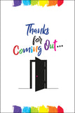 COMING OUT OF THE CLOSET GAY GREETING CARD BY KWEER CARDS
