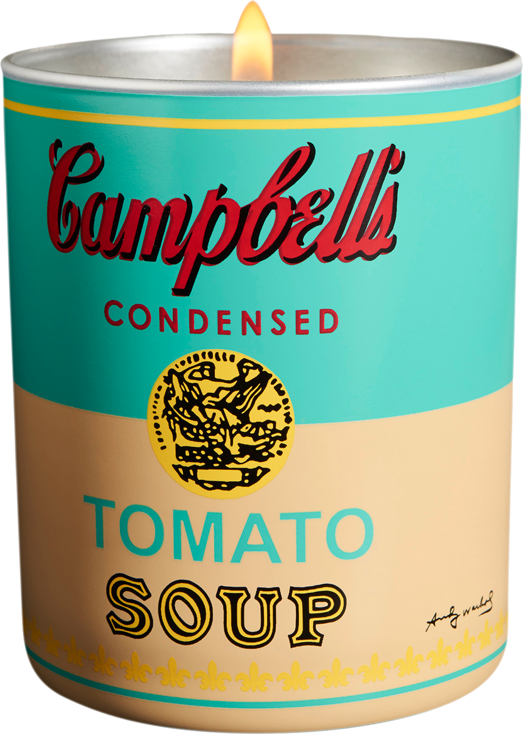 Andy Warhol Yellow/Turquoise Campbell Candle