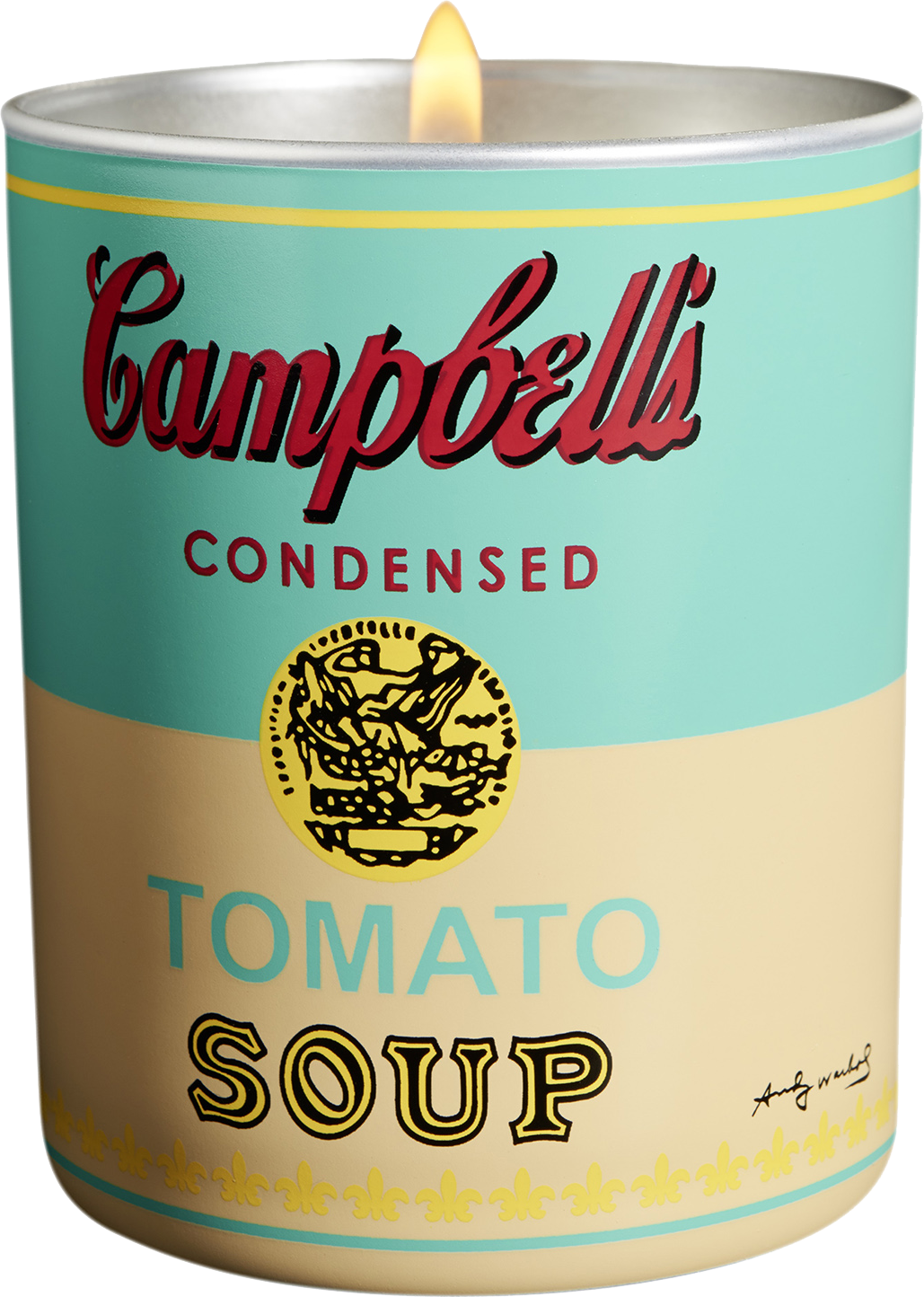 Andy Warhol Yellow/Turquoise Campbell Candle