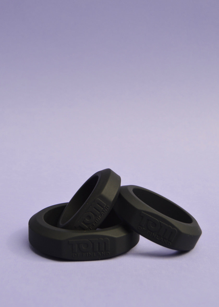 Tom of Finland 3 Piece Silicone Cock Ring Set