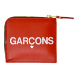 Comme des Garçons Huge Logo Half Zip Small Wallet (Red)