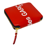 Comme des Garçons Huge Logo Full Zip Small Wallet (Red)