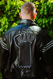 KEITH HARING LEATHER JACKET BY HONEY FUCKING DIJON SS22