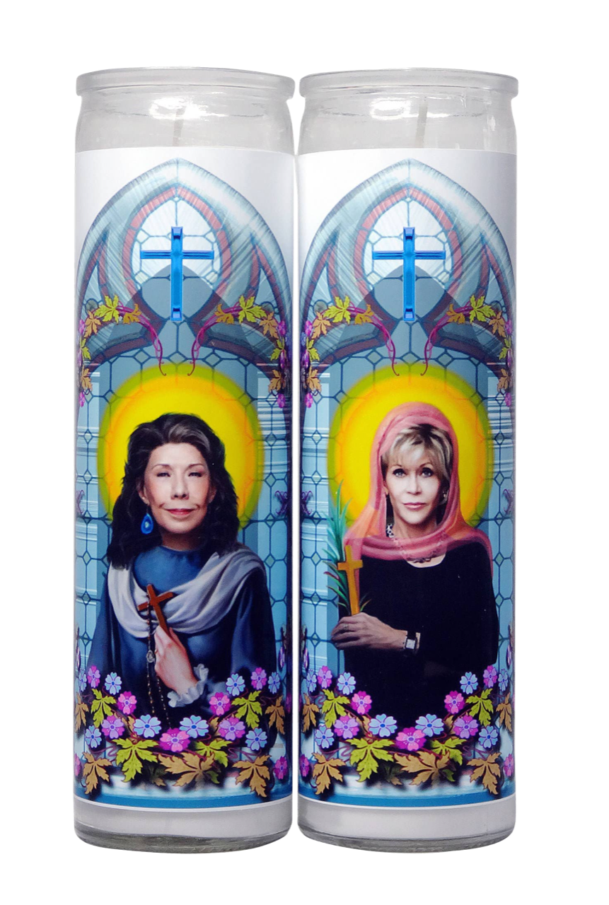 Grace and Frankie Celebrity Prayer Candle