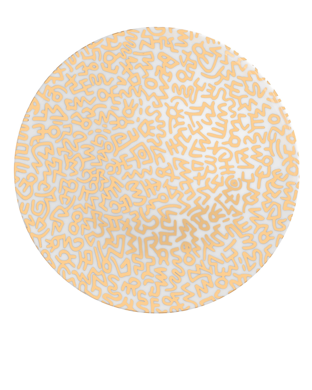Keith Haring PORCELAIN PLATE GOLD "PATTERN COLLECTION"