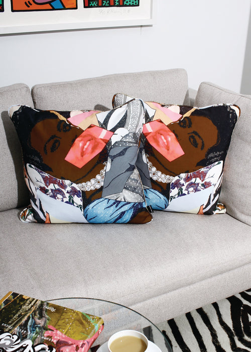 Mickalene Thomas Clarivel Centered Pillow for Henzel Studio