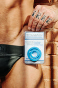 TitanMen Platimum Silicone Cock Rings (2 Piece Kit) - Blue