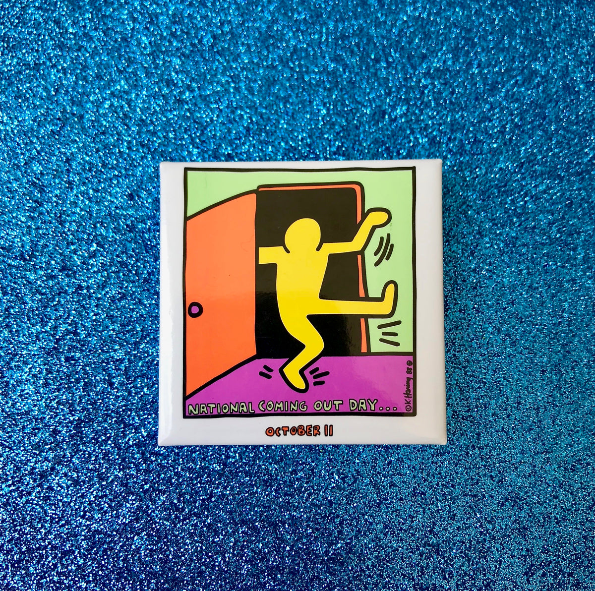 Keith Haring National Coming Out Day Button