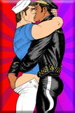 TOM OF FINLAND KISS POW MAGNET BY PEACHY KINGS
