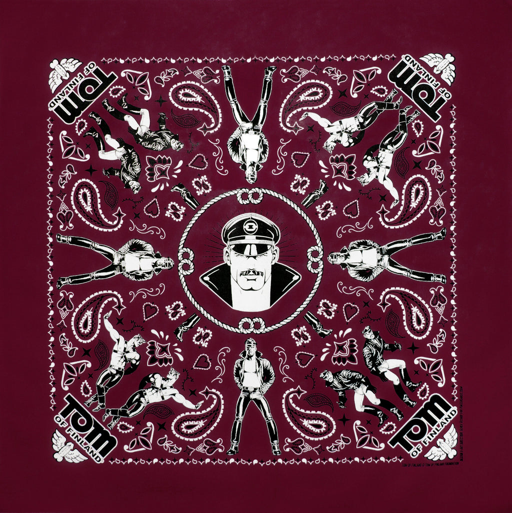 Tom of Finland Bandana by Peachy Kings Maroon