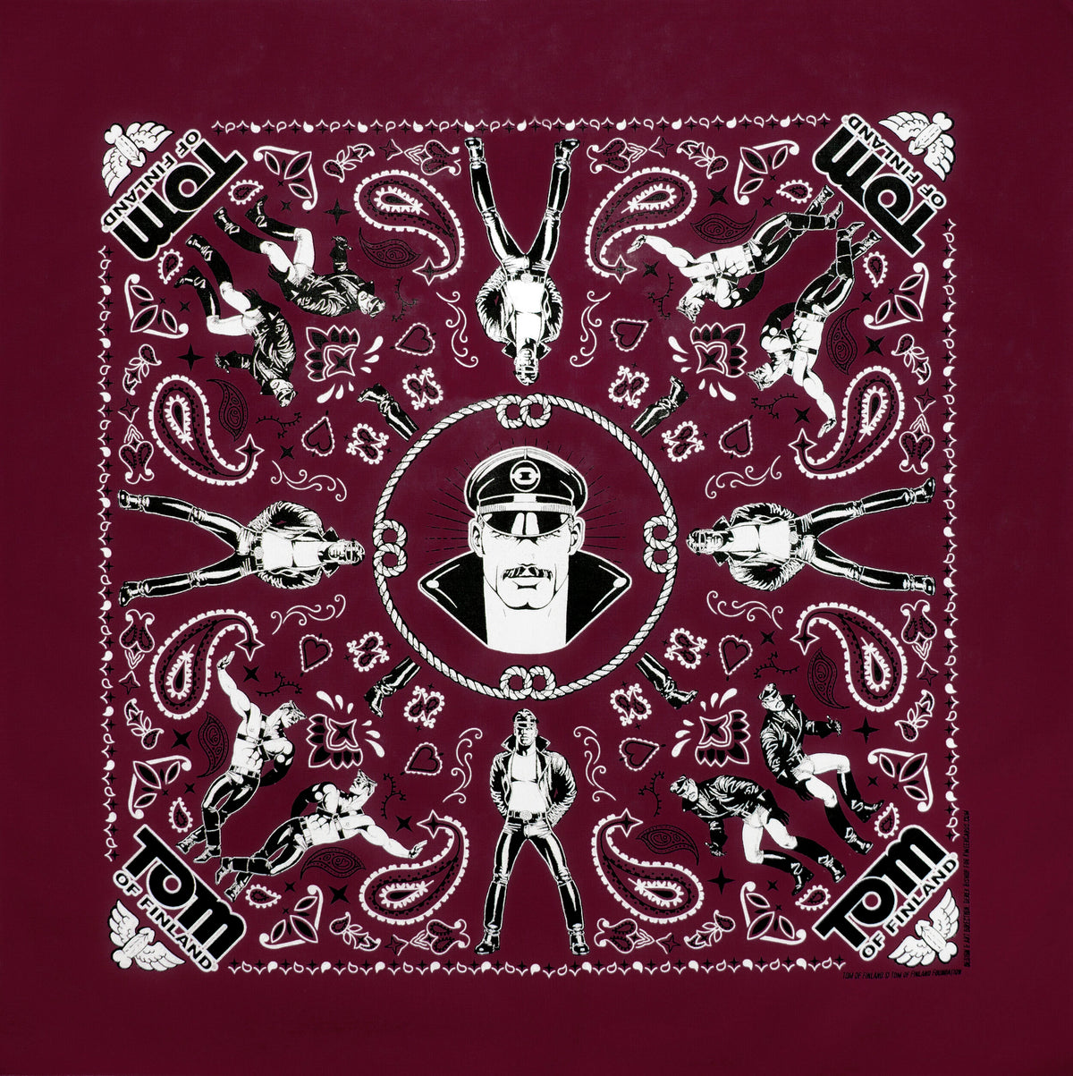 Tom of Finland Bandana by Peachy Kings Maroon