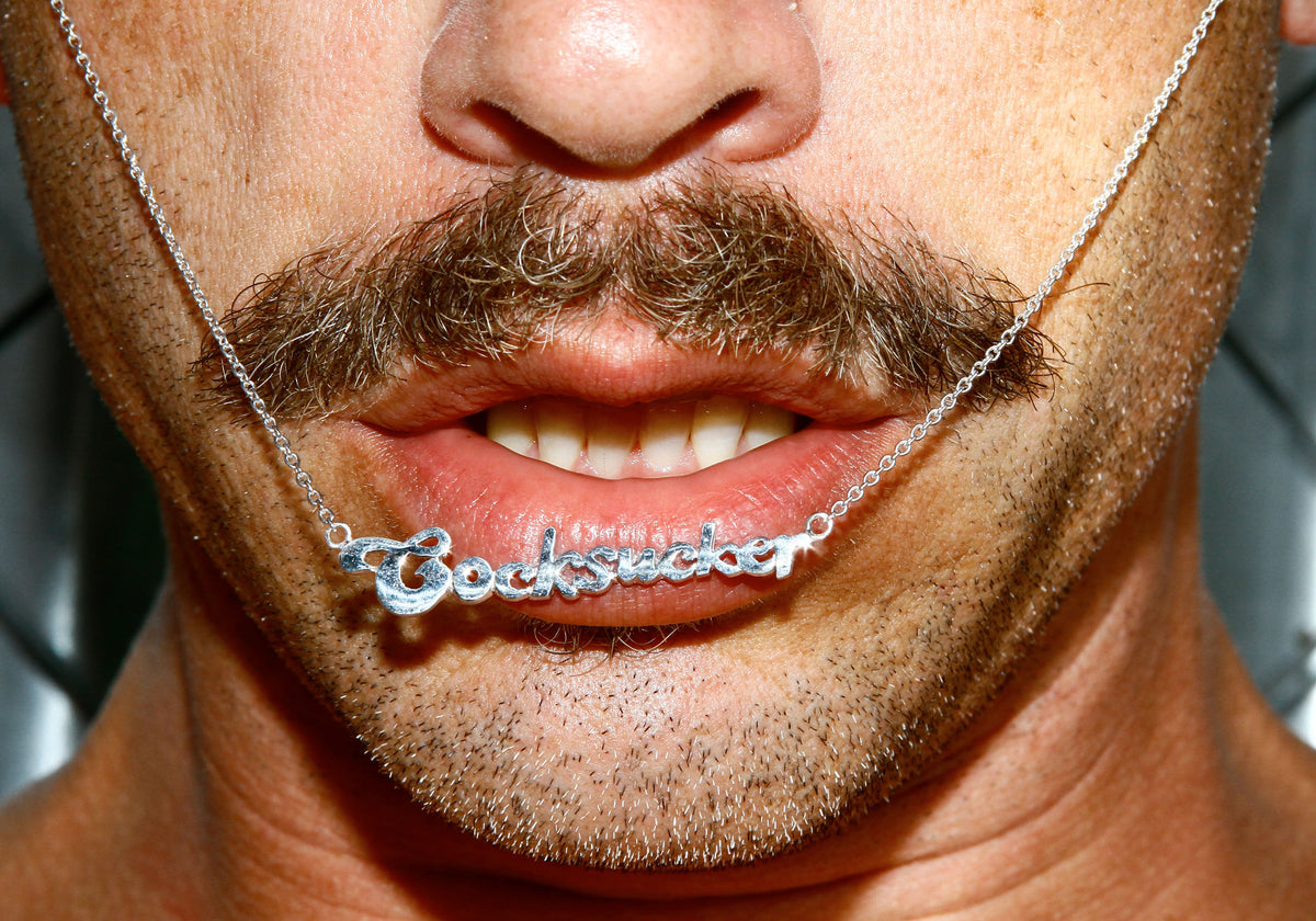 Bruce LaBruce Cocksucker Necklace by Jonathan Johnson in Silver
