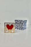 Keith Haring Red Pattern Heart Candle