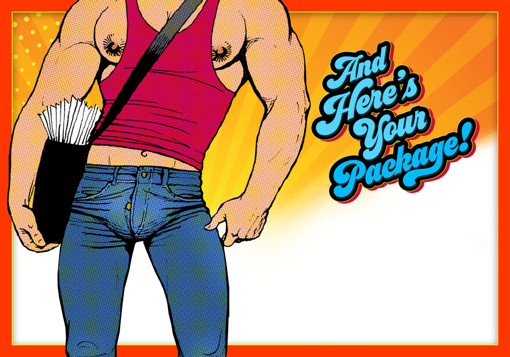 Postman Package Tom of Finland Birthday Card