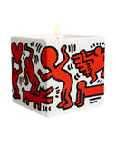 KEITH HARING "RED ON WHITE" SQUARE PERFUMED CANDLE
