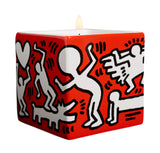 KEITH HARING "WHITE ON RED" SQUARE PERFUMED CANDLE