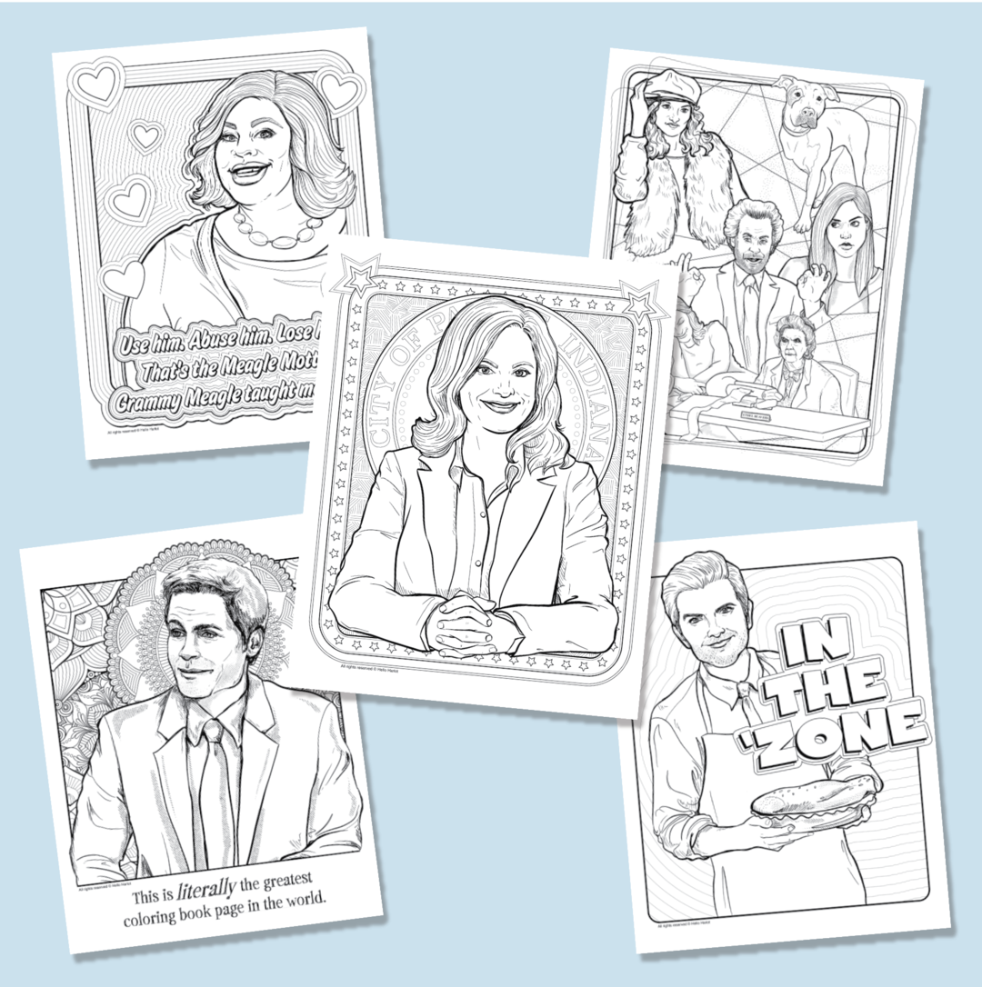 PARKS AND REC COLORING BOOK