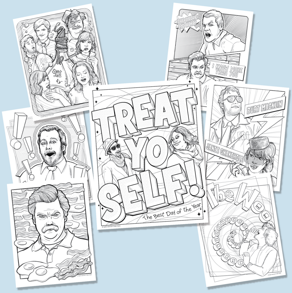 PARKS AND REC COLORING BOOK
