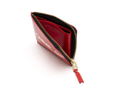 Comme des Garçons Huge Logo Half Zip Small Wallet (Red)