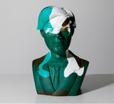 Andy Warhol Green camouflage bust by Kidrobot