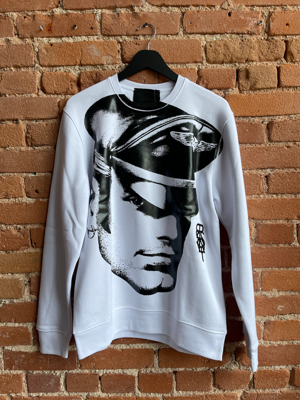 TOM OF FINLAND x WE ARE SPASTOR BIKER HEAD SWEATSHIRT - WHITE