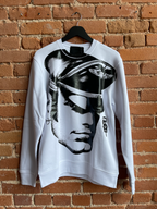 TOM OF FINLAND x WE ARE SPASTOR BIKER HEAD SWEATSHIRT - WHITE