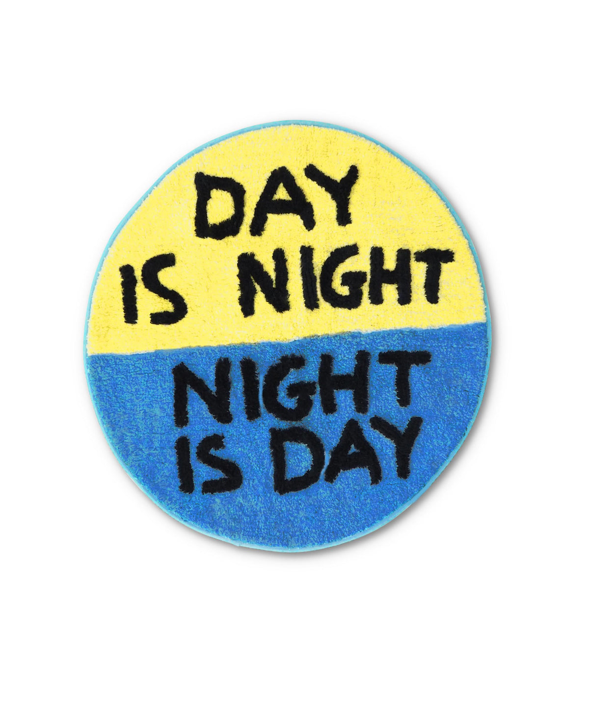 Day is Night / Night is Day Shaggy Floor Mat - Third Drawer Down X David Shrigley