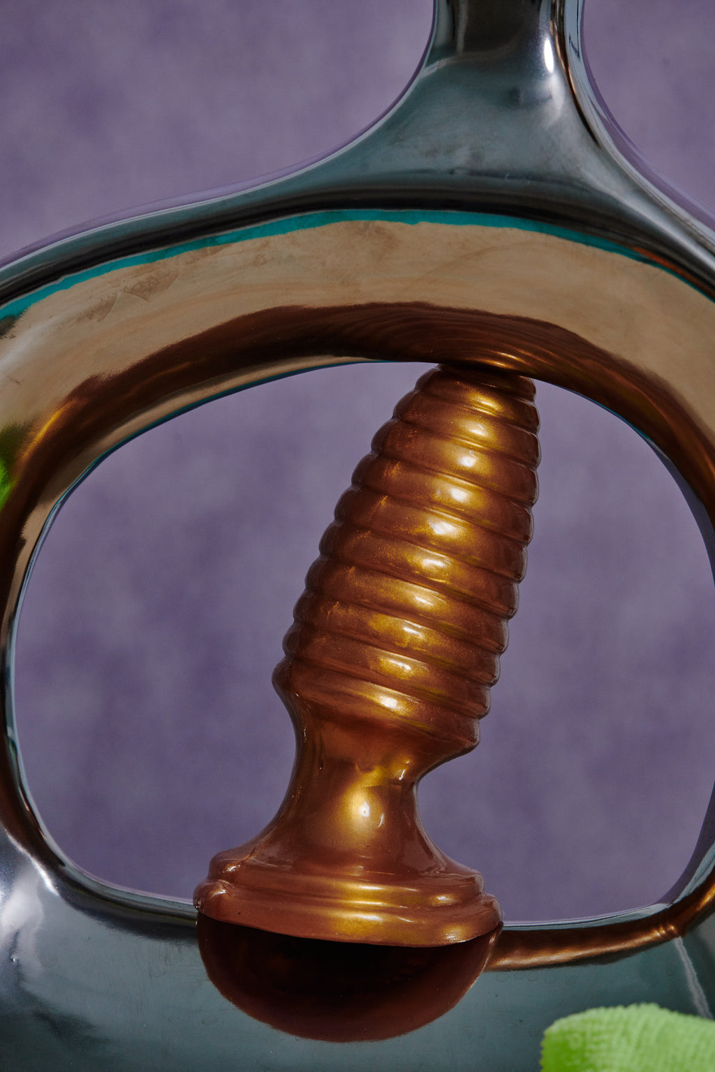 The Marshall Ribbed Butt Plug - Gold