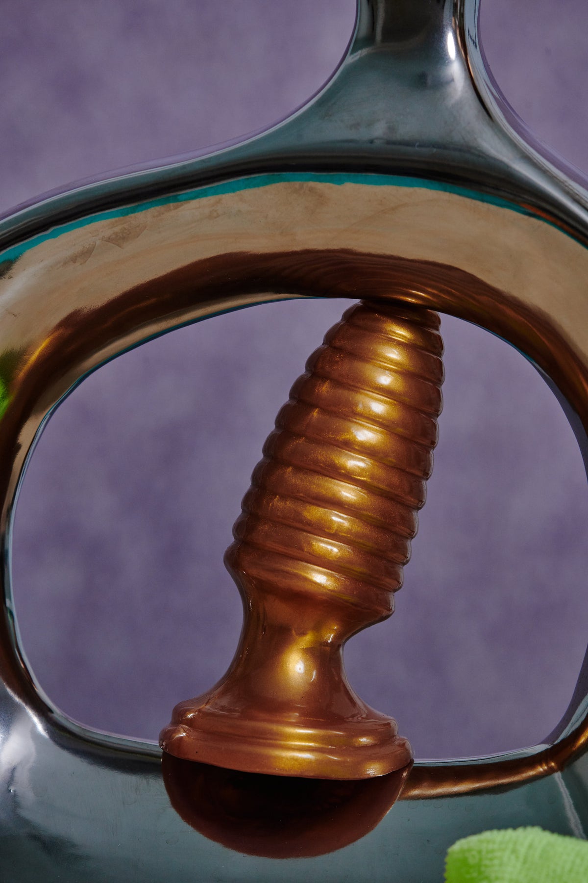 The Marshall Ribbed Butt Plug - Gold