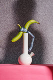 The Duke Cock and Ball Ring with Anal Plug -Pewter