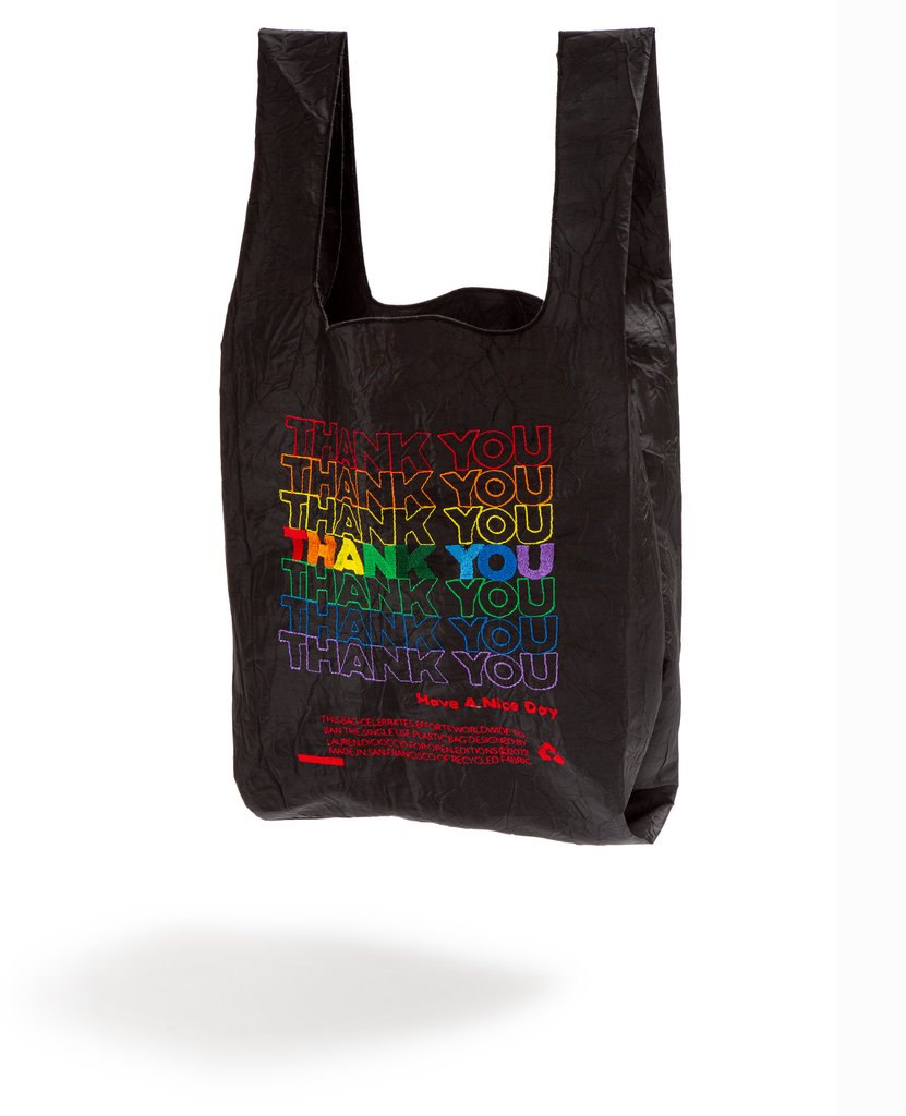 Thank you / Thank You Rainbow Tote Bag - Black