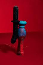 The Large Realistic 10X Silicone Vibrator with Handle