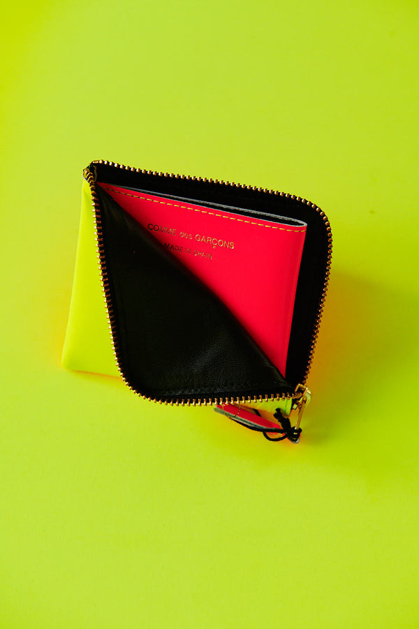 Super Fluo Half Zip Wallet - Orange/Green - SA3100SF - Comme Des