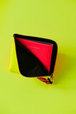 COMME DES GARÇONS SUPER FLUO YELLOW / ORANGE HALF ZIP SMALL WALLET