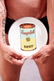 ANDY WARHOL PORCELAIN PLATE -  CAMPBELL - BLUE/YELLOW