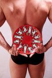 Keith Haring PORCELAIN and platinum PLATE "White on Red"