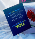 PRONOUN GREETING CARD BY KWEER CARDS