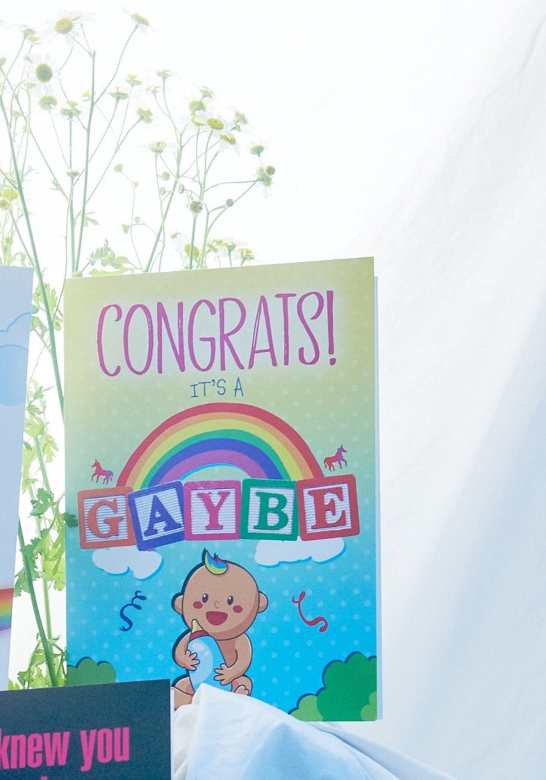 GAYBE GAY GREETING CARD BY KWEER CARDS